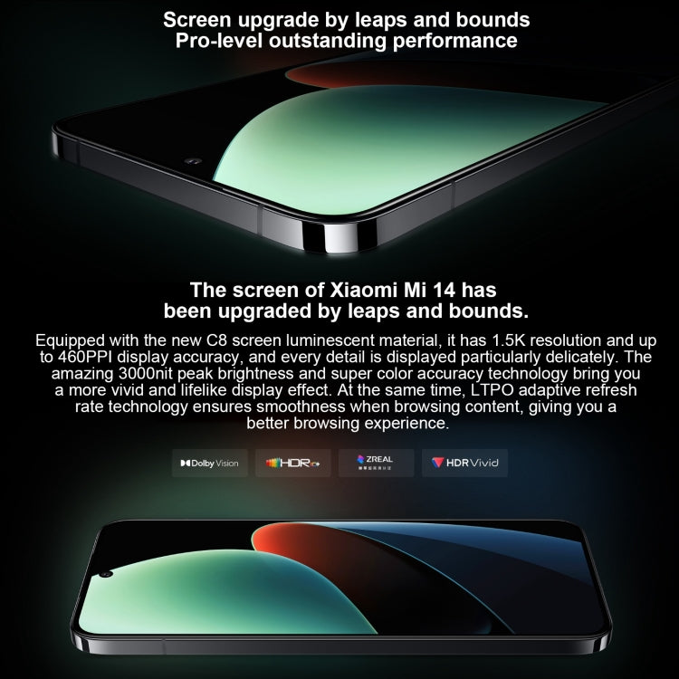 Xiaomi 14, 6.36 inch Xiaomi HyperOS Snapdragon 8 Gen 3 Octa Core 4nm up to 3.3GHz, NFC, Network: 5G Xiaomi 14, 6.36 inch Xiaomi HyperOS Snapdragon 8 Gen 3 Octa Core 4nm up to 3.3GHz, NFC, Network: 5G